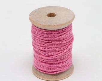 25% Off Summer Sale Baker's Twine - 20 Yards - Hot Pink - 4 Ply Twine on Wooden Spool