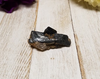 Ilvaite & Quartz Gemstone Cluster - Stone of Power and New Life