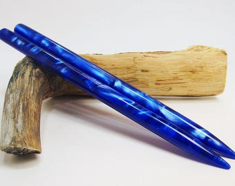 Cobalt Acrylic Hair Sticks, Hair Accessories, Hair Jewerly, Hair Toy, Hair Pin, 6 inches (15.24 cm) No 670
