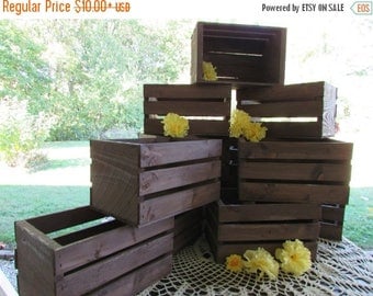 PICK ME SALE Wooden Crates centerpieces Rustic Wedding reception flower planter box vases barn country diy decorations cottage chic shabby
