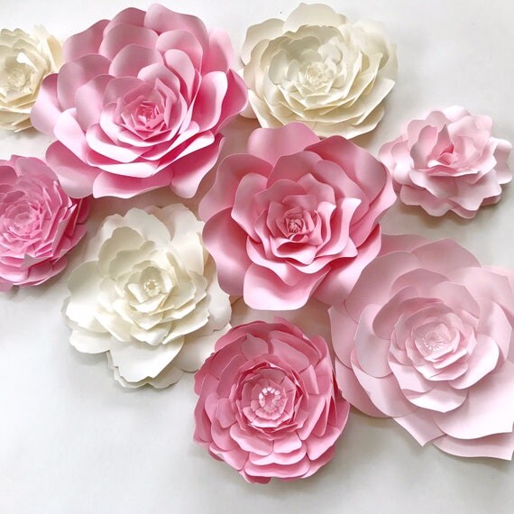 Pink Paper Flower Wall Decor wedding backdrop nursery wall