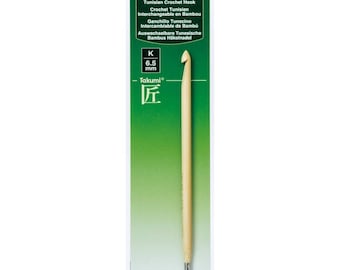 Clover Size K 6.50 mm Interchangeable Tunisian Bamboo Crochet Hook Part No. 3697