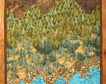 Landscape quilt | Etsy