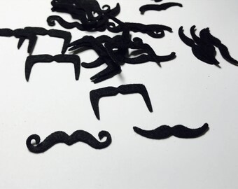 Lot of Mustache Felt Embellishments, for card making, scrapbooking, set of 30