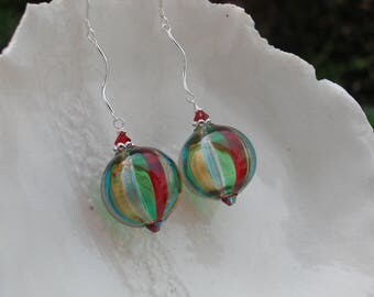 Long Murano Blown Glass Earrings