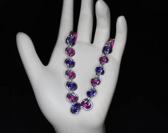 Pink and Purple Barrel Weave