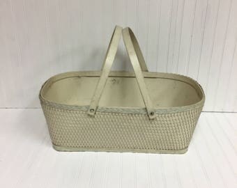 Vintage Red-Man Doll Bed Basket with Handles