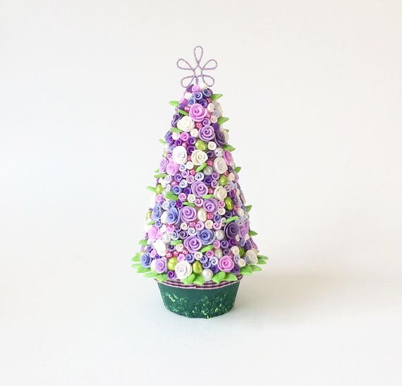 lilac christmas tree with roses and baubles for 1 12 scale lilac christmas tree with roses and baubles for 1 12 scale