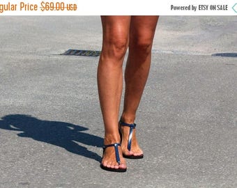 ON SALE Barefoot Style Leather Thong Sandals, T-strap Sandals, Unisex Sandals, Delicate Sexy Sandals - Sensation