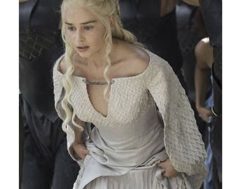 Costume Daenery Targaryen white dragon scales dress Replica Cosplay Custom size 12m 10 yrs teen and adult size available to custom order
