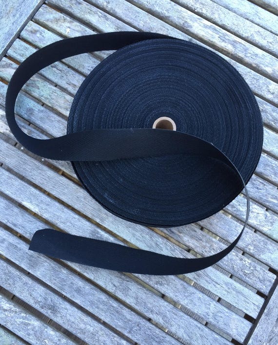 Black Cotton Twill Rug Binding Tape for Rug Finishing