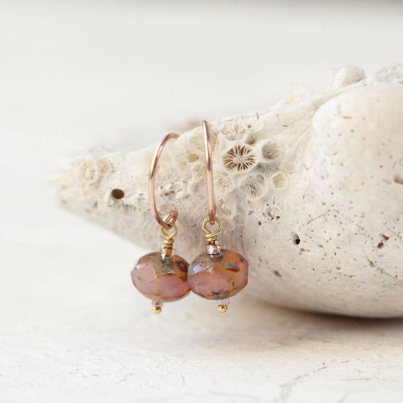 Rose Gold Bridal Earrings - Rose Gold Wedding Jewelry