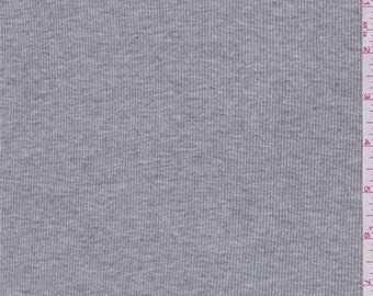 Heather Grey Baby Rib Knit, Fabric By The Yard