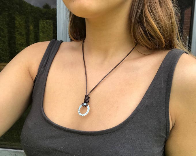 Women necklace,Leather necklace,women jewelry,leather jewelry,boho necklace,boho jewelry,minimalist necklace,best women gift,leather choker,