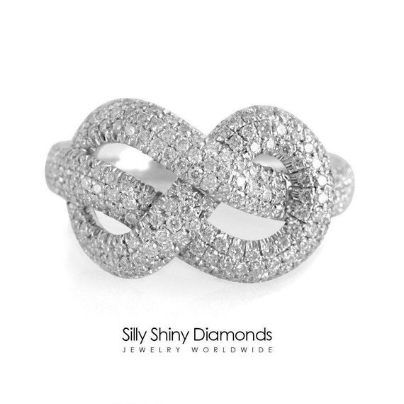Infinity Knot Diamond Ring The Original Infinity Engagement