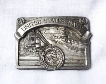 Vintage United States Navy buckle...USN buckle...Department of the NAVY seal...Masterpiece Collection...Buckles of America.