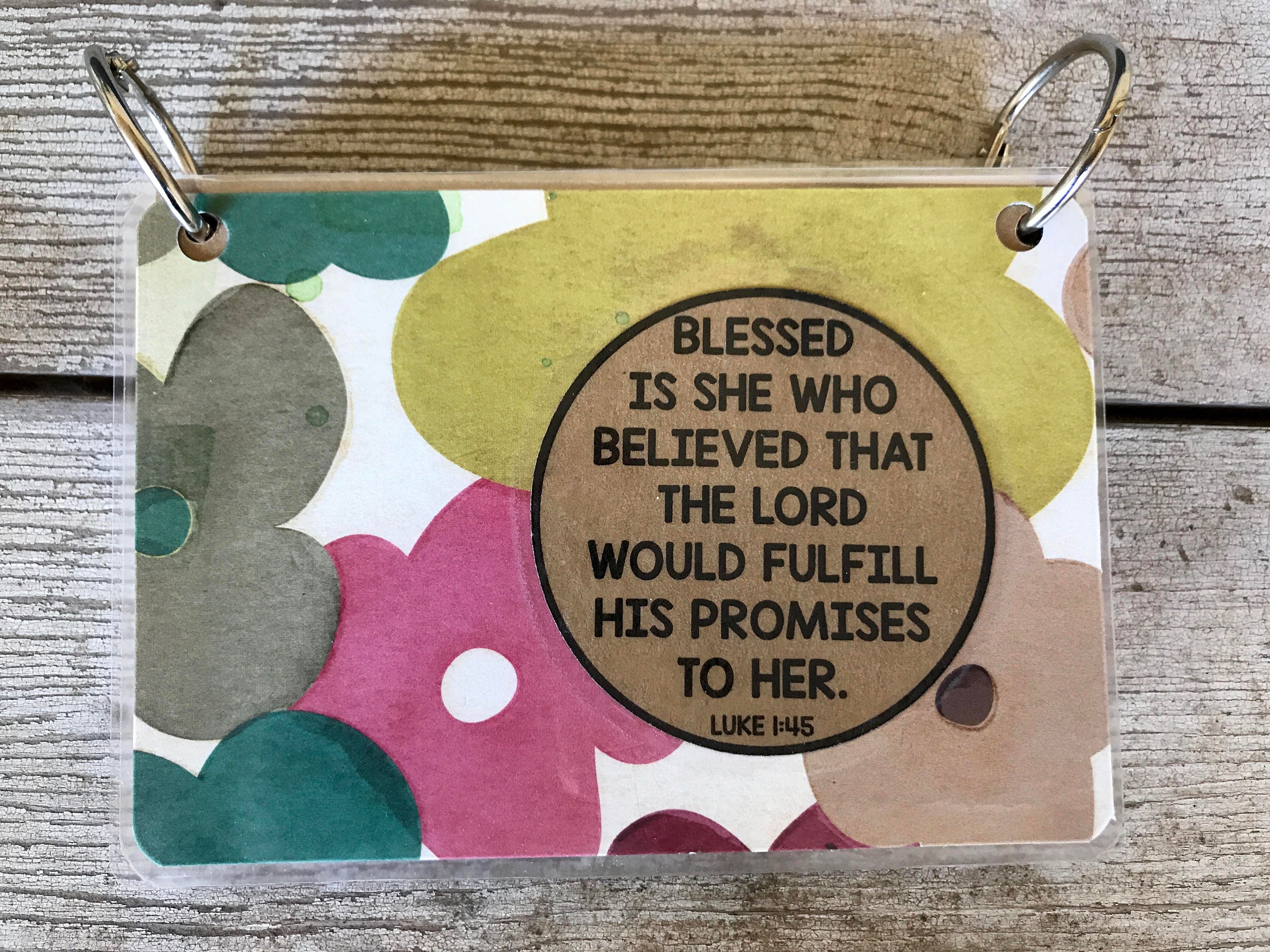 3x5 Index Card Binder with Custom Bible Verse Posies