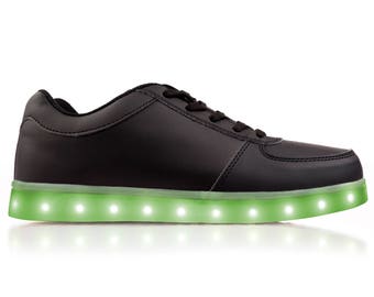 Light Up LED Shoes - Original - Black - Burning Man, Halloween, Rave Shoes, Dance Shoes, Party Shoes