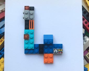 Lego Age Number Birthday Card. Children's, Kids, Personalised, Bespoke, Customise, Boy, Girl, Special, Occasion, Unique, Original, Different