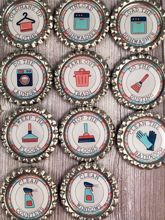 Chore magnets Chore chart DIY Home organization Summer
