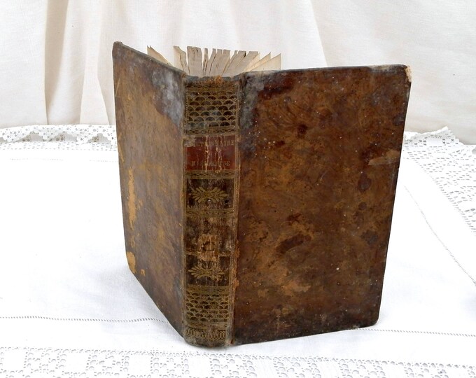 Antique French Leather Bound Book Printed in 1804 "Nouveau Dictionnaire Historique" Dictionary by Chaudon 3 rd Volume Ca to Co, Historical