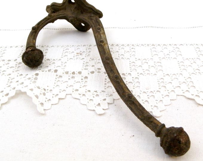Antique Cast Iron French Wall Hanging Coat and Hat Hook, Victorian Clothes Rack made of Metal, Entryway Home Fixture Antique Cast Iron French Wall Hanging Coat and Hat Hook, Victorian Clothes Rack made of Metal, Entryway Home Fixture