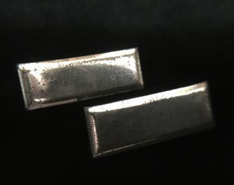 2 Vintage Military Single Bar Lieutenant Pins Sterling Silver (ABX2C)