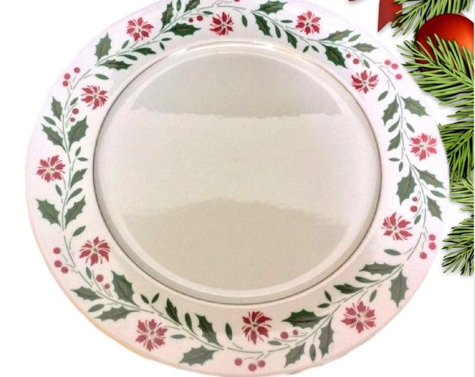 Royal Doulton Holly Plate - Royal Doulton Dinner Plate - Vintage Plate Christmas Plate - Holiday Plate TC1169