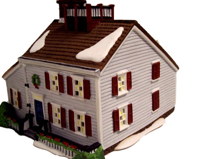 Department 56, Jeremiah Brewster, Porcelain Christmas House, New England Village, Christmas Decor, Christmas Decoration, Dept 56