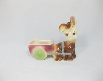 Shawnee Planter, Pottery Planter, Vintage Donkey Planter, 1940