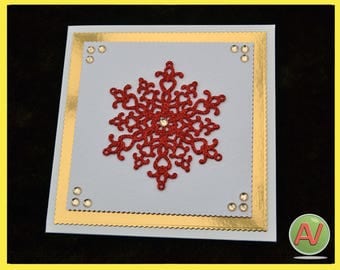 Snowflake 3D Christmas Card.