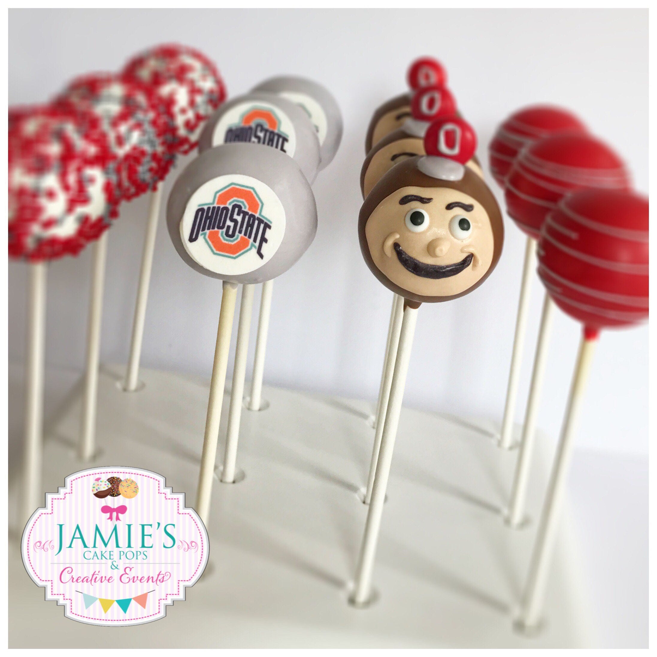 Ohio State Cake Pops
