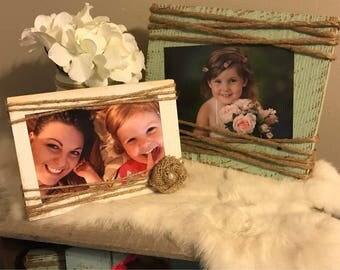 5x7 Wood Picture Frame - rustic frame 5x7 - Anniversary Gift - Wedding Gift - Wedding Centerpiece - Table Numbers - Shower Gift