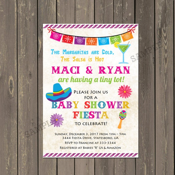 Mexican Themed Baby Shower Invitations 7