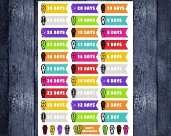 Weekend Sale Halloween 2017 Countdown Stickers