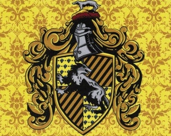 NEW Hufflepuff Crest: Harry Potter fabric print