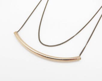 DESTASH Choker multi-row with Golden tube