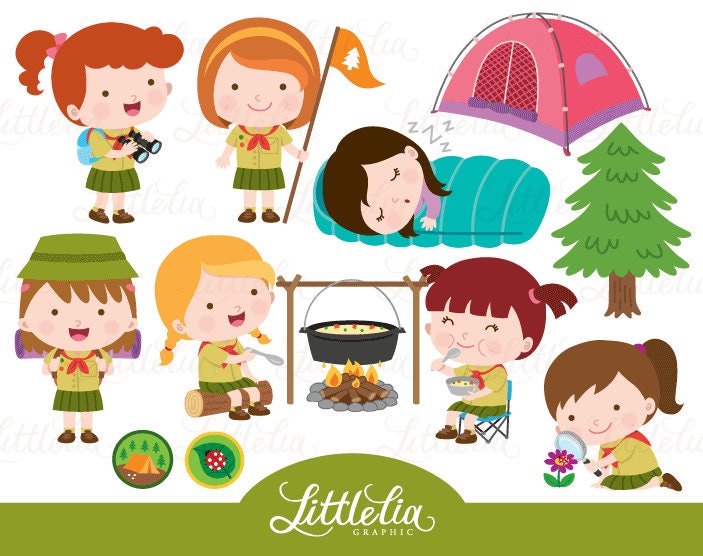free girl scout camping clipart - photo #43