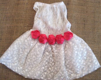 Wedding Dog Dress | Pink wedding | Dog Dress | White Dog Dress | Dog clothes