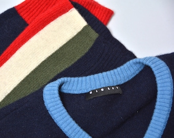 Colorblock sweater | Etsy