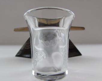 Lalique Les Enfants Cherub Shot Glass, Lalique Cherub Shot Glass, Vintage Lalique Les Enfants Shot Glass, Lalique Shot Glass, Shot Glasses