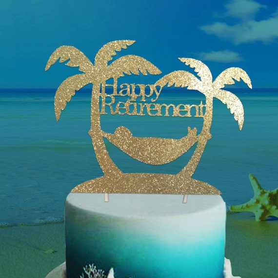 Retirement Cake Topper Retirement PartyBeach Cake Topper