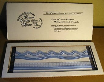 On Sale NEW SEALED Creative Memories Custom Cutting System 12-inch Patterns Straight Wavy Swell In Original Packagine, Scrapbook Ruler