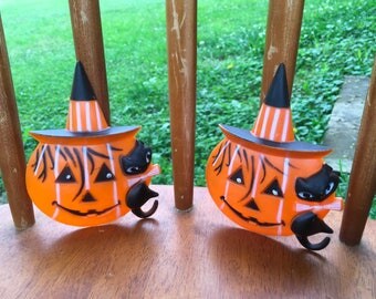 Vintage Halloween Cake Toppers