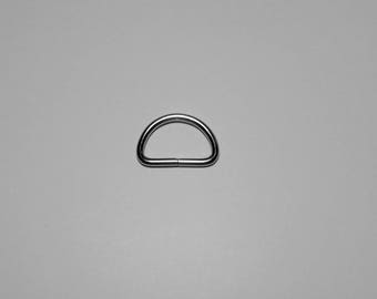 set of 4 rings silver half moon 2.5 cm