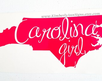 North carolina decal, Vinyl decal, NC decal, NC home car decal, Carolina decal, State decals, North Carolina state, NC car decal, Car decal