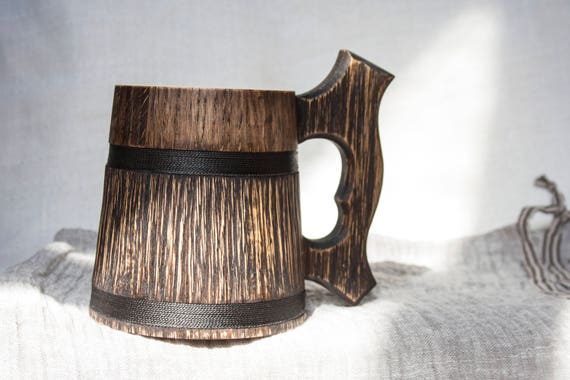 Wooden Beer Mug Tankard Wooden Tankard Wood Tankard Wooden