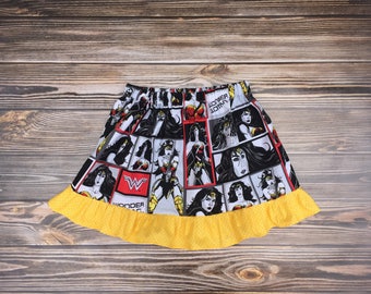 Wonder Woman skirt, girls size 5/6 RTS