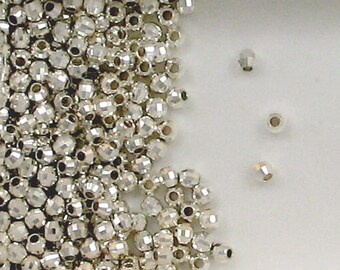 Sterling Silver 3mm Mirror Spacer Beads, Choice of Lot Size & Price