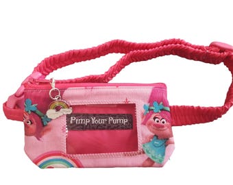 Insulin Pump Pouch Princess Poppy with rainbow zip charm